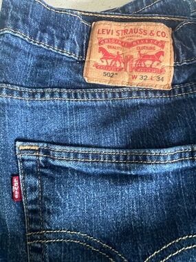 Men’s Levi's 502 Jeans 32x34 - Dark Blue Denim